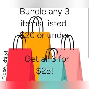 Bundle 3 $20 and under - Pay $25
